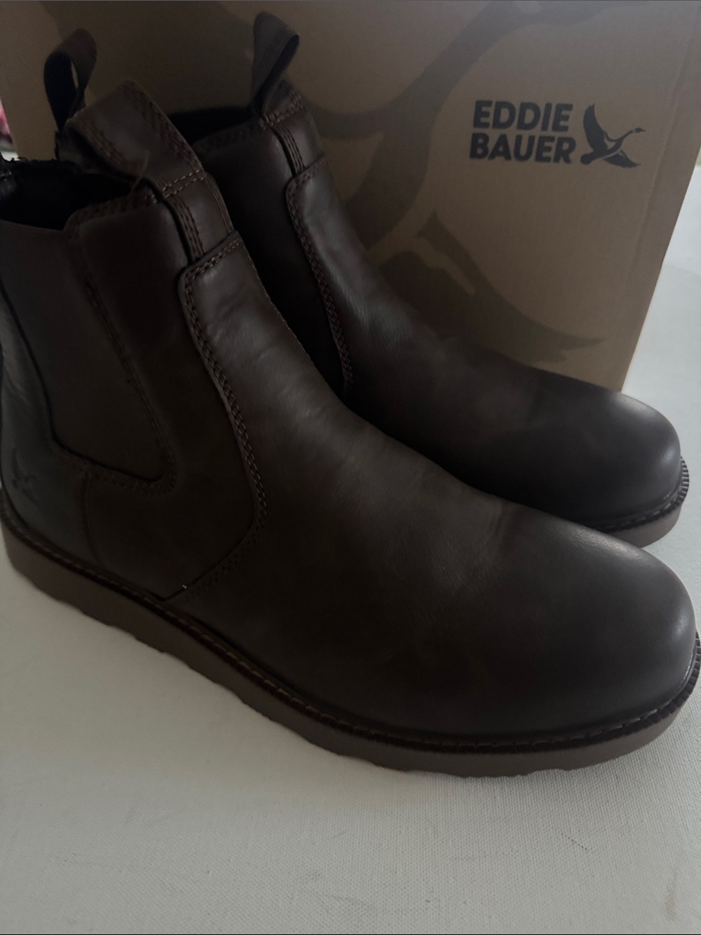 Brown Chelsea Boots Mens 11.5 Eddie Bauer